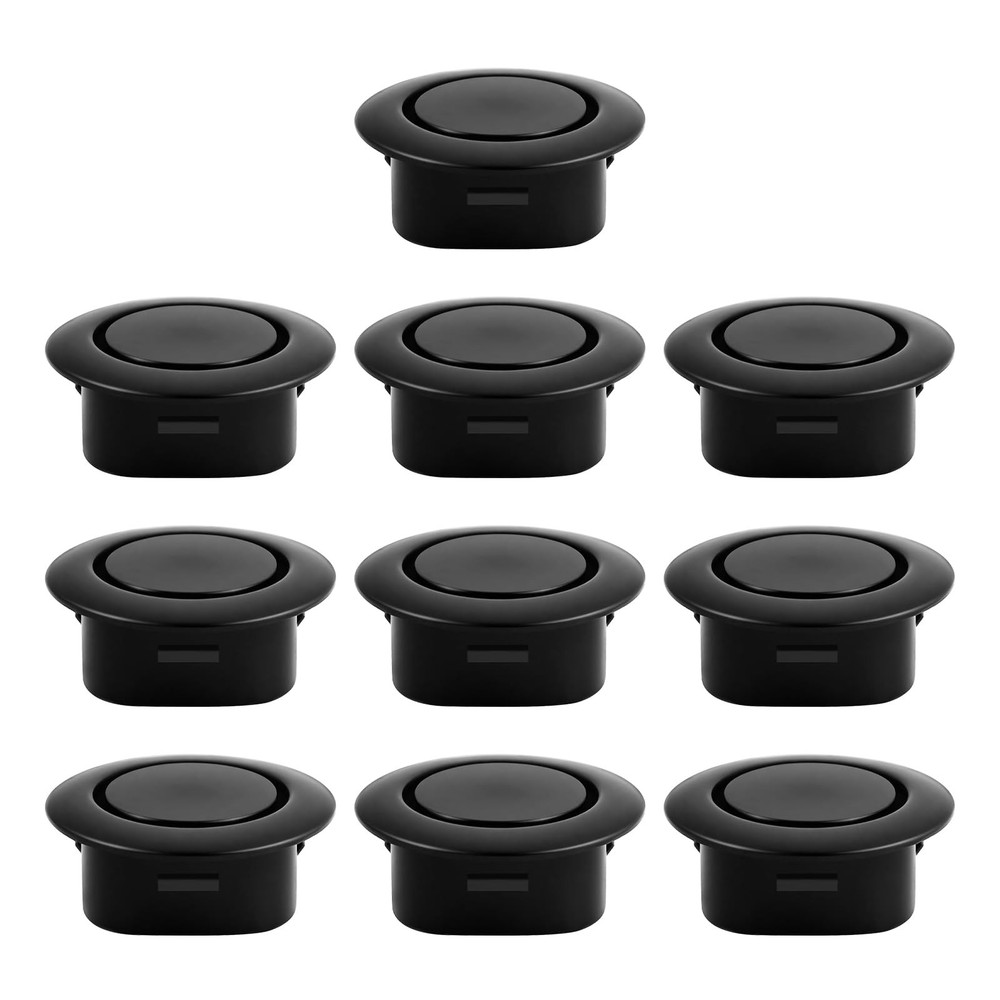 10PCS Car Rear Bumper Plugs for Radar Hole,Durable 1.18×1.18×0.45 inch, Black