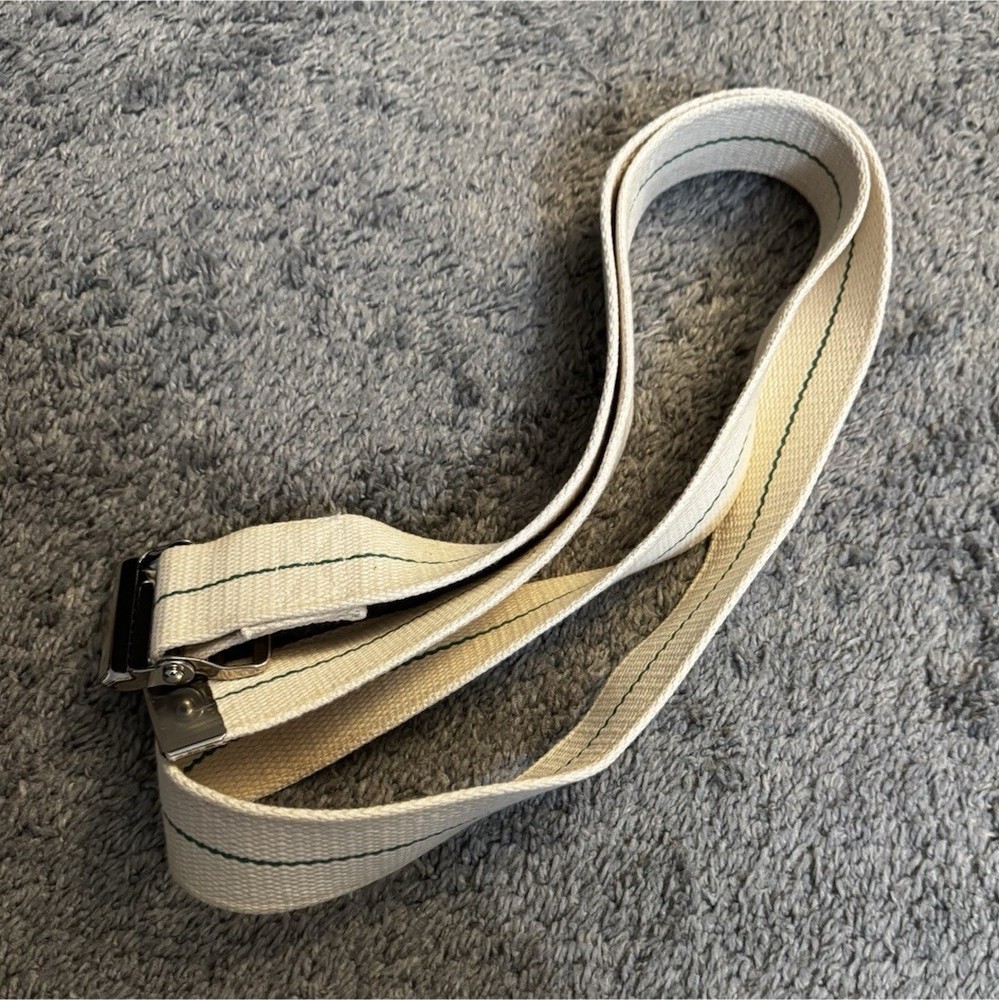 Beige Cotton Lift Belt Portable Durable Adult Senior Indoor Gait Transfer (B1)