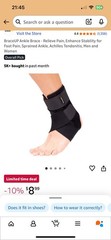 BraceUP Ankle Brace – Relieve Pain, Enhance Stability for Foot Pain, Sprained