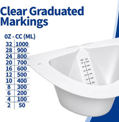 Vakly Graduated Specimen Collector Pans [Pack of 1] Toilet Nursing Hat for Urine