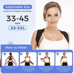 Posture Corrector Back Brace for Men & Women, Adjustable Support for Pain Relief