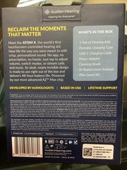 BRAND NEW Audien Hearing ATOM X – Rechargeable OTC Hearing Aids – Latest Model