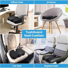 Tushguard Seat Cushion for Office Chair Memory Foam Non-Slip Cushion Back, Relie