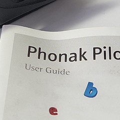 Phonak PilotOne II Hearing Aid Remote Control Silver Black Leather Belt Holster
