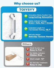 Grab Bars for Shower, 16.7" Shower Grab Bars for Seniors, Heavy Duty