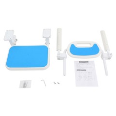 Foldable Shower Chair 5 Levels Adjustable Wall Mount Folding Bathing Seat 330lbs