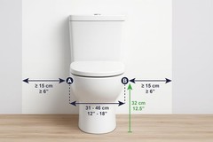 Toilet Safety Rails, Heavy Duty with Handles, Adjustable Height 330lb