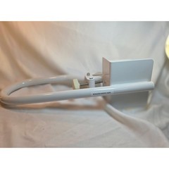 White Bathtub Safety Rail Clamp On Adjustable Tub Grab Bar Handle Assist Rail
