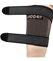 Hamstring Compression Thigh Sleeves with Adjustable Straps-Copper Infused-XXL