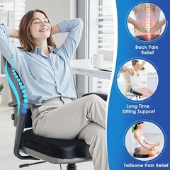 Multi-Use Memory Foam Seat Cushion for Office, Car, Wheelchair – Adjusts to You
