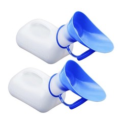 Aidapt Unisex Portable Urinal for Male/Female (Pack of 2 Count) 1L Capacity S…