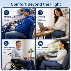 Airplane Seat Cushion, Air-Cell Travel Cushion Long Flights, Inflatable Portable