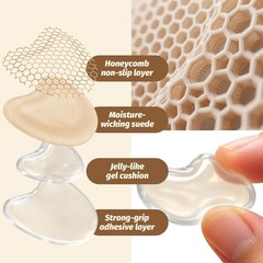 Metatarsal Pads for Women, Silica Gel Ball of Foot Cushions, Beige, 4 Count, Ant