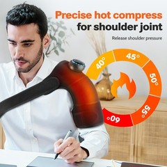 Electric Heated Vibration Knee Joint Brace Therapy Shoulder Massager Pain Relief