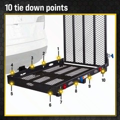 Titan Ramps 332100 Scooter Wheelchair Carrier w/ Ramp 400 lb Hitch Mount