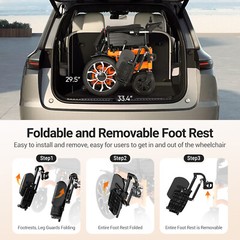 Electric Wheelchairs Reclining Foldable Lightweight Mobility Aid Motorized