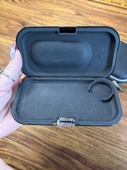 4 Cochlear Hearing Aid Accessory Storage Case Black Zippered Hardcase