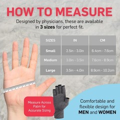 Dr. Arthritis Essentials Open-Fingertip Arthritis Gloves, Compression Gloves Ide