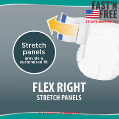 2 Pack Assurance Unisex Stretch Briefs with Tabs S/M 34 Count Each, Total 68 Ct