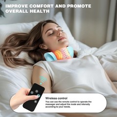 Hugterra Neck Massager 2025, Neck and Shoulder Relaxer with Heat, 3 Modes, Porta