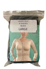 Annette Post Surgical Compression Vest L 3/4 Sleeve Zip| Cup A-C | Lipo Arm Lift