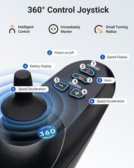 2024 Foldable Electric Wheelchair All Terrain Heavy Duty Power Mobility Scooter