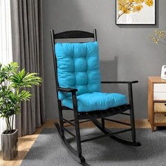 Rocking Chair Cushion, Set of Seat & Back Cushion with Ties for Indoor Orange