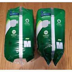Lot of 2 unopened 20 pack size medium midline fitright optifit briefs