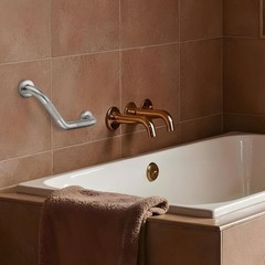 2 PCS 16 Inch Angled Shower Grab Bar 11/4 Inch Knurled Stainless Steel