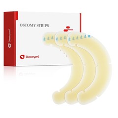 Deraymi 30pcs Ostomy Barrier Strips, Elastic Hydrocolloid Skin Barrier Strips, S