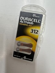 QTY 4 Duracell ActivAir DA312 Hearing Aid Batteries – 1.45V