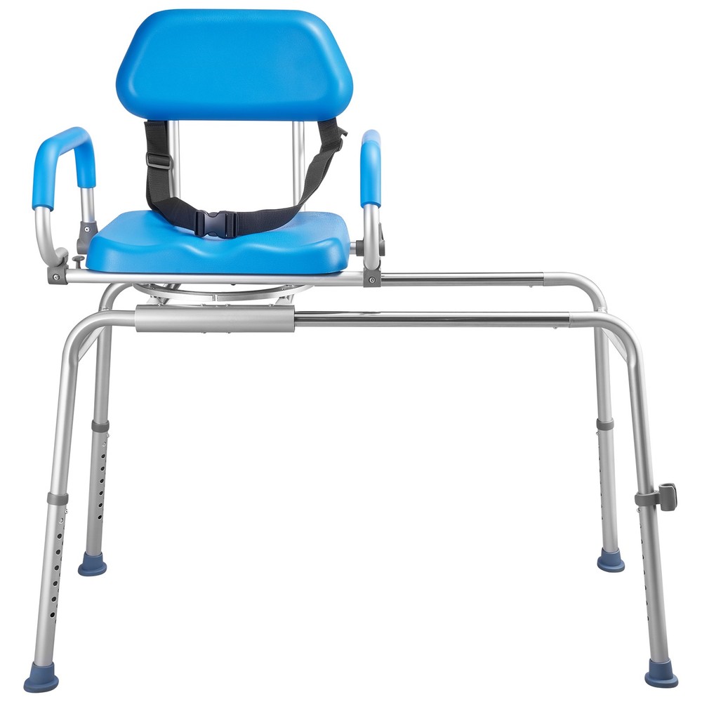 Uimoso Sliding Tub Transfer Bench Shower Chair Swivel Seat & Backrest 330lbs