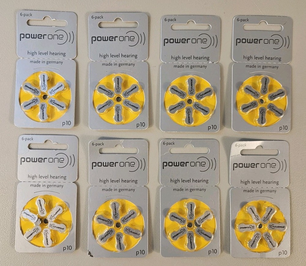 Lot Of 8 Packs Power One High Level Hearing P10 Hearing Aid Batteries Expired