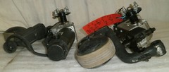 TWO WHEELCHAIR MOTOR QUANTUM DRVASMB1904 AND DRVASMB1903 WITH CASTERS AS PICTURE