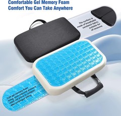 Thick Non-Slip Memory Foam Seat Cushion with Washable Cover & Storage Pocket