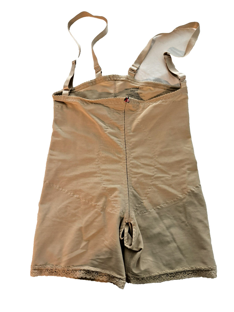 Design Veronique 1650 Abdominal Compression Girdle Open Crotch Beige Size 3XL