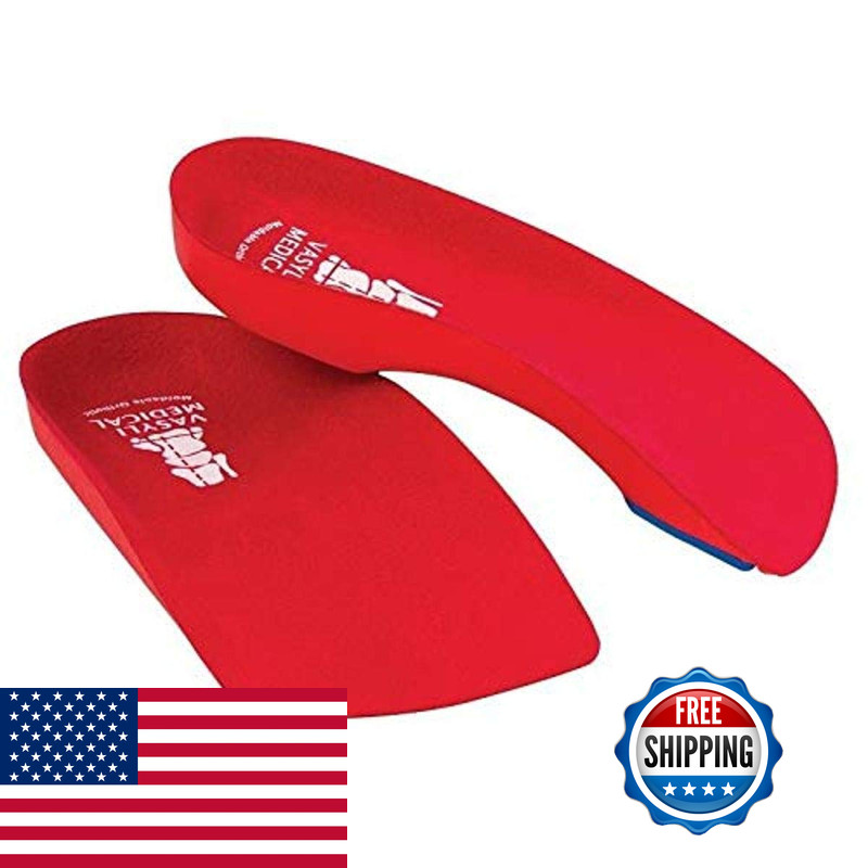 Vasyli 19 Custom Insoles Red Xx-Large Effective Pain Relief Firm Density