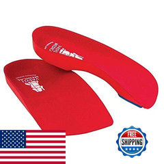 Vasyli 19 Custom Insoles Red Xx-Large Effective Pain Relief Firm Density