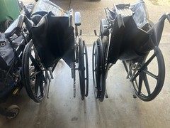 Medline Excel Manual Foldable Steel Wheelchairs Lot of 3 Black