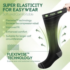 SONORAN Bamboo Viscose Compression Socks for Women & Men (3 Pairs) 15-20 mmHg…