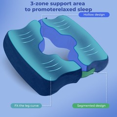 Bed Sore Cushions for Butt, Memory Foam Hemorrhoid Pressure Relief Pillow wit…