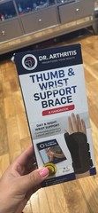 Dr. Arthritis Thumb & Wrist Support Brace Splint Adjustable M/L Right Black