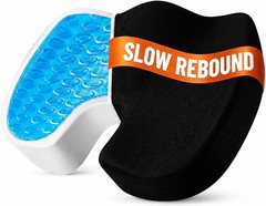 Memory Foam Seat Cushion with Removable Cover – Perfect for Long Hours