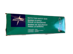 Medline White Clamp On Bath Tub Safety Bar Handle – Tub Adjustable – New in Box