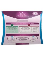 Poise Impressa Bladder Supports Size 1 open box of 10+5=15 count sealed-no leaks