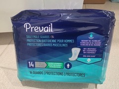 Prevail Daily Male Guards Incontinence Pads, 14 Count – 1 Pack (PV811) Free S/H