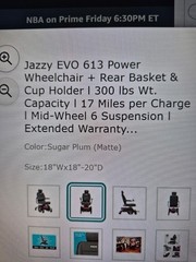 Jazzy EVO 613 Power Chair Power Wheelchair