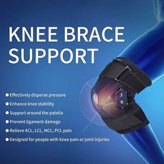 Knee Brace Hinged Compression Sleeve Joint Support Open Patella Stabilizer Wrap