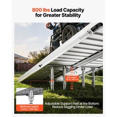 Uimoso Portable 6FT Aluminum Folding Ramp w/Non-Slip Surface for Accessibility