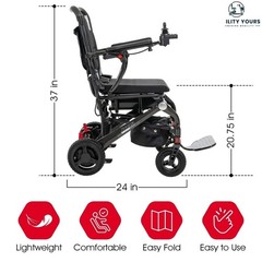 Jazzy Carbon Travel Lightweight Foldable Electric Wheelchair | up to 3.7 mph…